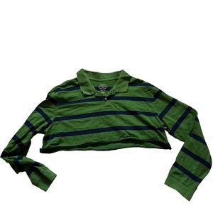 St johns bay; Colored cropped long sleeve green and navy